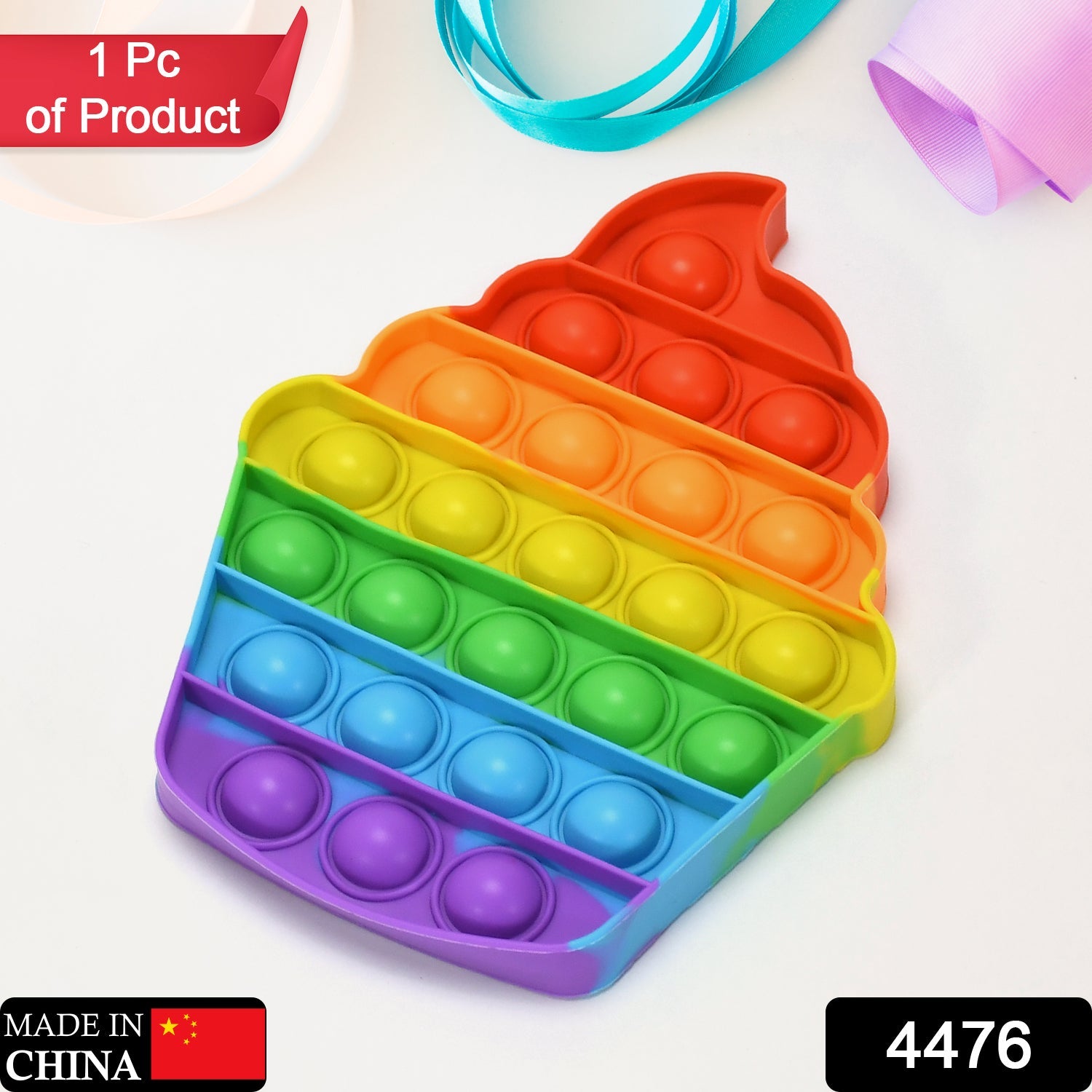 4476 Ice Cream Softy- Fidget Popping Sounds Toy, BPA Free Silicone, Push Bubbles Toy for Autism Stress Reliever, Sensory Toy Pop It Toy DeoDap 4476 Ice Cream Softy- Fidget Popping Sounds Toy, BPA Free Silicone, Push Bubbles Toy for Autism Stress Reliever, Sensory Toy Pop It Toy DeoDap